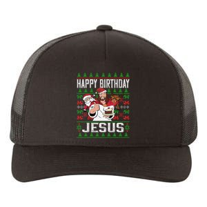 Happy Birthday Jesus Christmas Pajama Holiday Xmas Yupoong Adult 5-Panel Trucker Hat