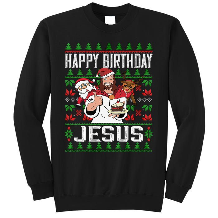 Happy Birthday Jesus Christmas Pajama Holiday Xmas Sweatshirt