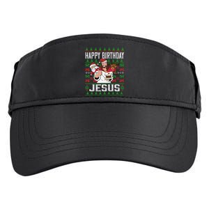 Happy Birthday Jesus Christmas Pajama Holiday Xmas Adult Drive Performance Visor