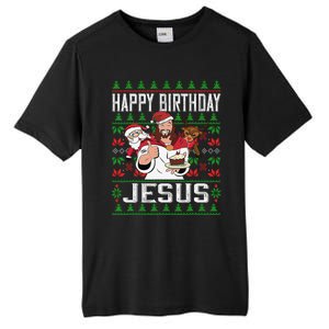 Happy Birthday Jesus Christmas Pajama Holiday Xmas Tall Fusion ChromaSoft Performance T-Shirt