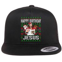 Happy Birthday Jesus Christmas Pajama Holiday Xmas Flat Bill Trucker Hat