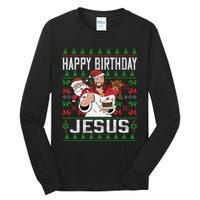 Happy Birthday Jesus Christmas Pajama Holiday Xmas Tall Long Sleeve T-Shirt