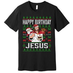 Happy Birthday Jesus Christmas Pajama Holiday Xmas Premium T-Shirt