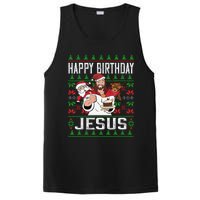 Happy Birthday Jesus Christmas Pajama Holiday Xmas PosiCharge Competitor Tank