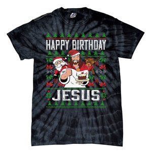 Happy Birthday Jesus Christmas Pajama Holiday Xmas Tie-Dye T-Shirt