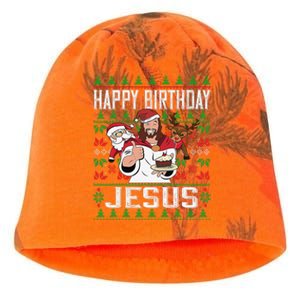 Happy Birthday Jesus Christmas Pajama Holiday Xmas Kati - Camo Knit Beanie