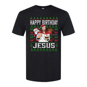 Happy Birthday Jesus Christmas Pajama Holiday Xmas Softstyle CVC T-Shirt