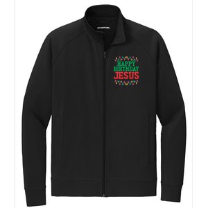 Happy Birthday Jesus Christian Christmas Cute Gift Stretch Full-Zip Cadet Jacket