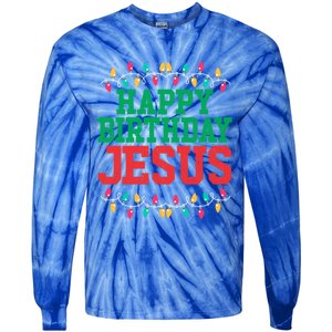 Happy Birthday Jesus Christian Christmas Cute Gift Tie-Dye Long Sleeve Shirt