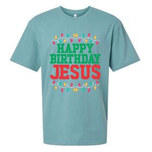 Happy Birthday Jesus Christian Christmas Cute Gift Sueded Cloud Jersey T-Shirt