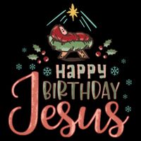 Happy Birthday Jesus Christ The Savior Is Born Christian Retro Christmas 16 in Basic Backpack