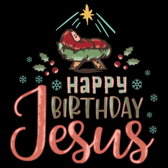 Happy Birthday Jesus Christ The Savior Is Born Christian Retro Christmas 16 in Basic Backpack