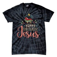 Happy Birthday Jesus Christ The Savior Is Born Christian Retro Christmas Tie-Dye T-Shirt