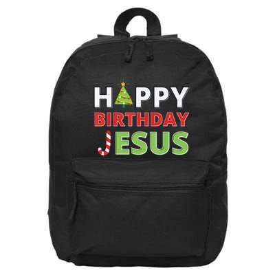 Happy Birthday Jesus Funny Christian Christmas 16 in Basic Backpack