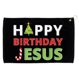 Happy Birthday Jesus Funny Christian Christmas Grommeted Golf Towel