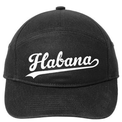 Habana Baseball Jersey Script Vintage Retro Style 7-Panel Snapback Hat