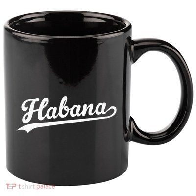 Habana Baseball Jersey Script Vintage Retro Style 11oz C Handle Ceramic Mug
