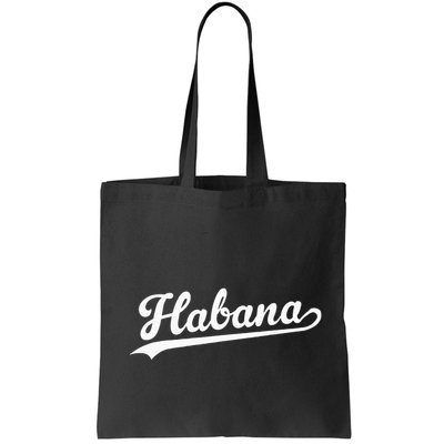 Habana Baseball Jersey Script Vintage Retro Style Bag
