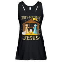 Happy Birthday Jesus Funny Christmas Nativity Christian Ladies Essential Flowy Tank