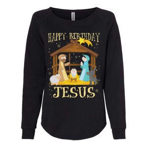 Happy Birthday Jesus Funny Christmas Nativity Christian Womens California Wash Sweatshirt