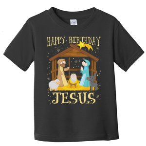 Happy Birthday Jesus Funny Christmas Nativity Christian Toddler T-Shirt