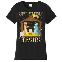 Happy Birthday Jesus Funny Christmas Nativity Christian Women's T-Shirt