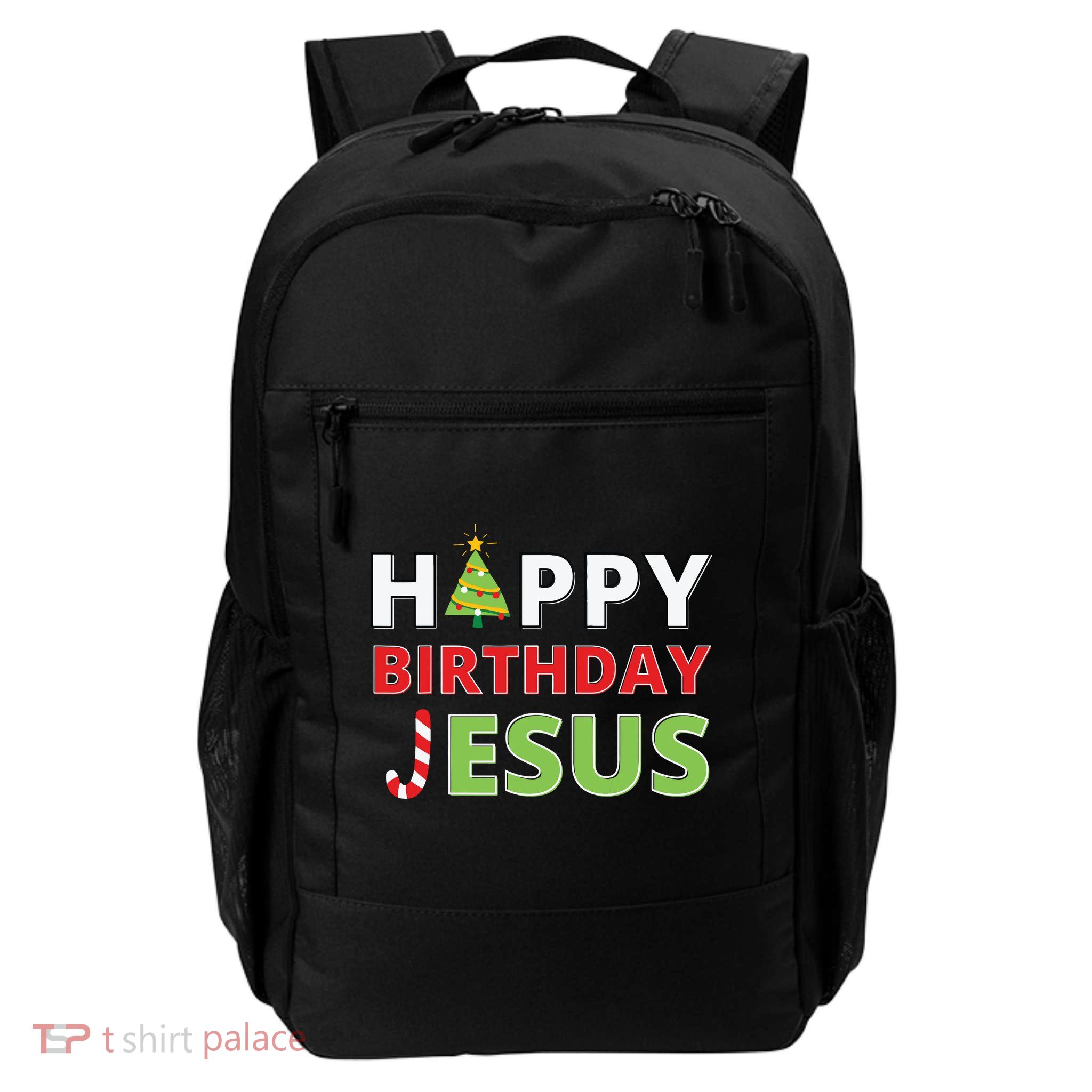 Happy Birthday Jesus Funny Christian Christmas Backpack