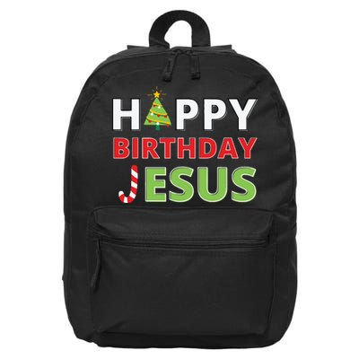 Happy Birthday Jesus Funny Christian Christmas 16 in Basic Backpack
