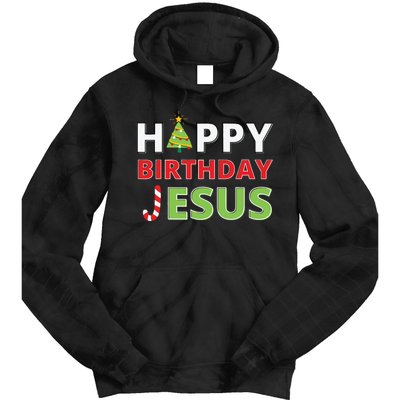 Happy Birthday Jesus Funny Christian Christmas Tie Dye Hoodie