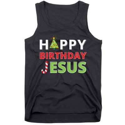 Happy Birthday Jesus Funny Christian Christmas Tank Top