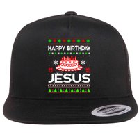 Happy Birthday Jesus Ugly Christmas Flatbill Hat
