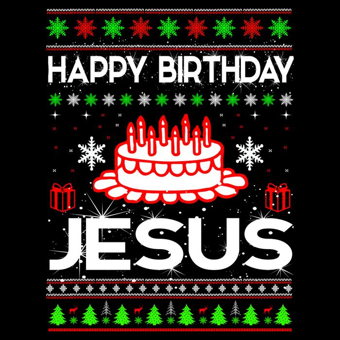 Happy Birthday Jesus Ugly Christmas Flatbill Hat
