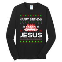 Happy Birthday Jesus Ugly Christmas Tall Long Sleeve T-Shirt