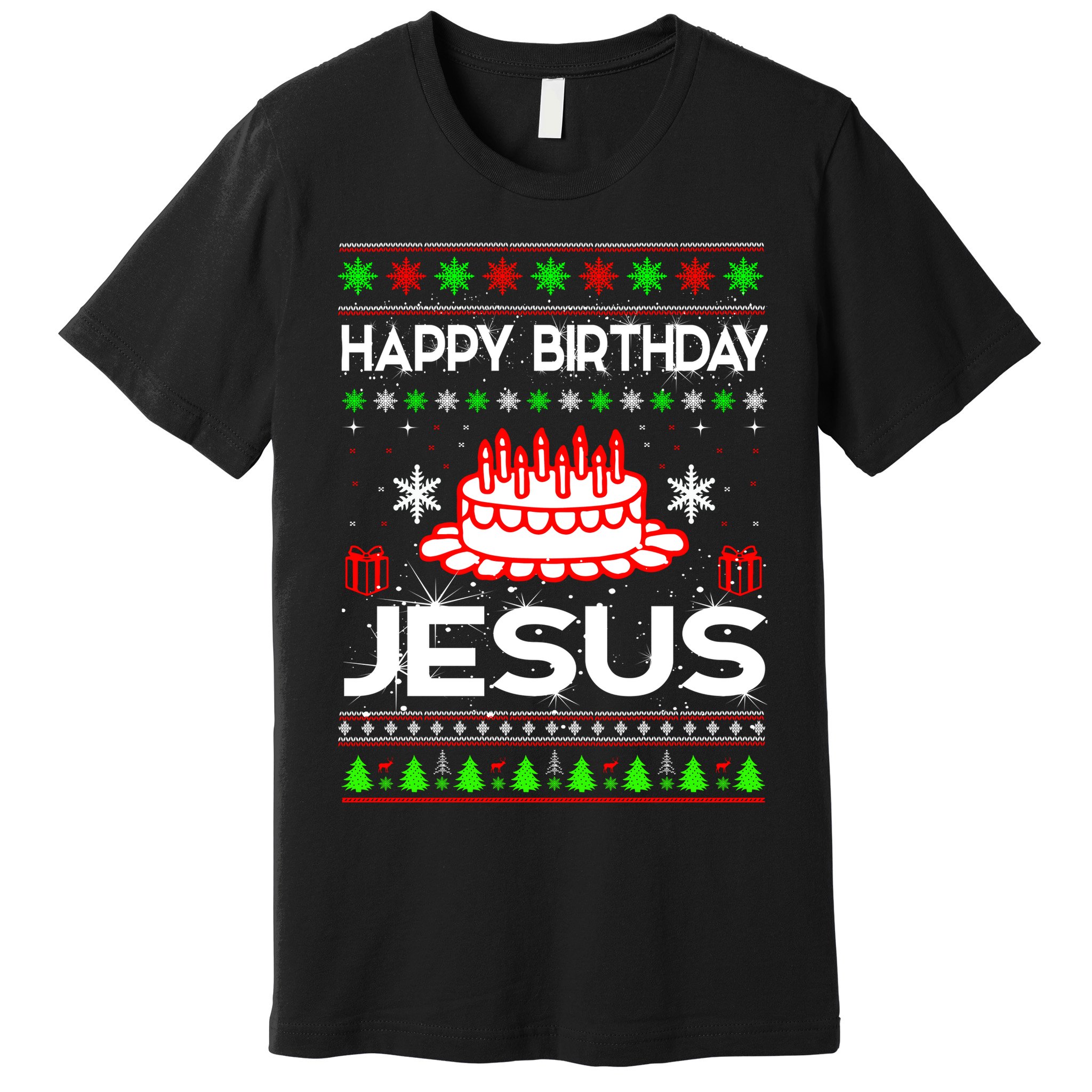 Happy Birthday Jesus Ugly Christmas Premium T-Shirt