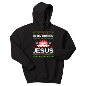 Happy Birthday Jesus Ugly Christmas Kids Hoodie