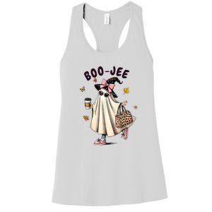 Halloween Boo Jee Ghost Spooky Season Funny Boojee Ghost Gift Women's Racerback Tank