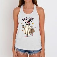 Halloween Boo Jee Ghost Spooky Season Funny Boojee Ghost Gift Women's Knotted Racerback Tank