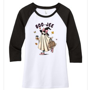 Halloween Boo Jee Ghost Spooky Season Funny Boojee Ghost Gift Women's Tri-Blend 3/4-Sleeve Raglan Shirt