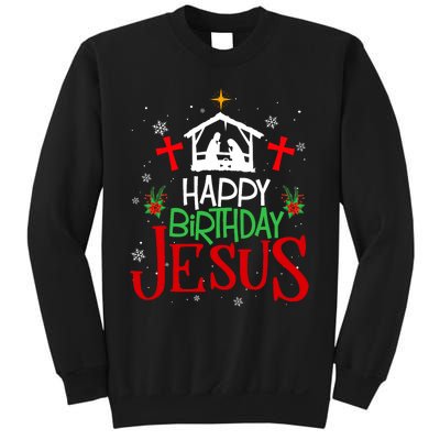 Happy Birthday Jesus Funny Christian Christmas Holiday Gifts Sweatshirt