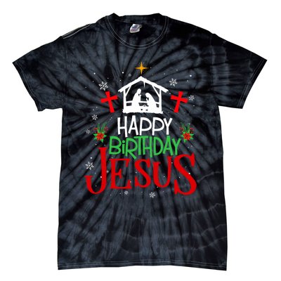 Happy Birthday Jesus Funny Christian Christmas Holiday Gifts Tie-Dye T-Shirt