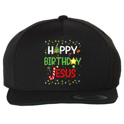 Happy Birthday Jesus Ugly Sweater Christmas Funny Pajama Wool Snapback Cap