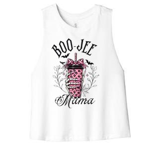 Halloween Boo Jee Mama Women's Racerback Cropped Tank