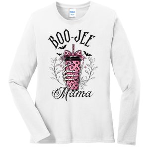 Halloween Boo Jee Mama Ladies Long Sleeve Shirt