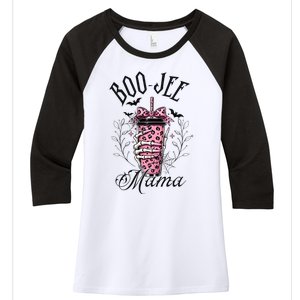 Halloween Boo Jee Mama Women's Tri-Blend 3/4-Sleeve Raglan Shirt