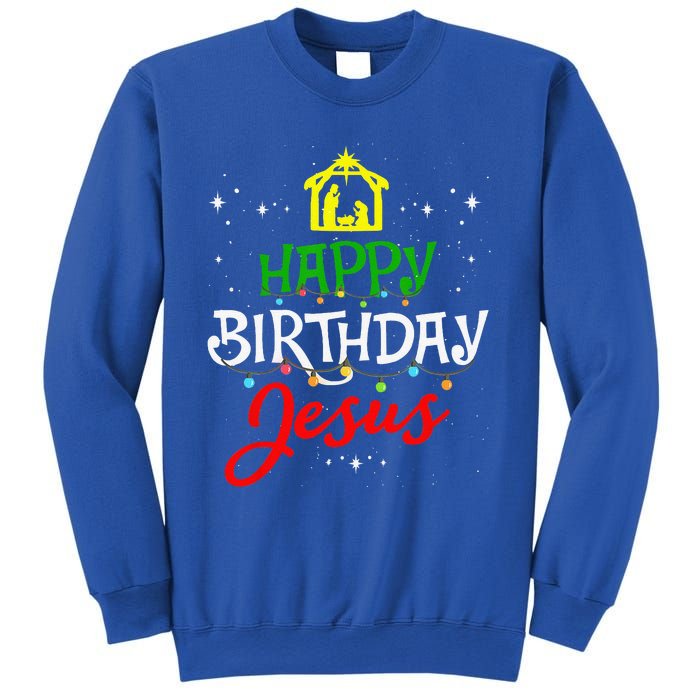 Happy Birthday Jesus Christmas Pajama Holiday Xmas Sweatshirt