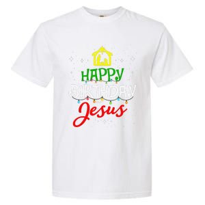 Happy Birthday Jesus Christmas Pajama Holiday Xmas Garment-Dyed Heavyweight T-Shirt