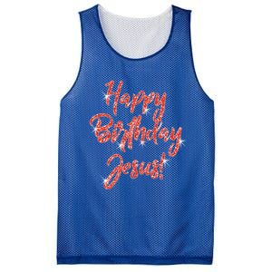 Happy Birthday Jesus Religious Christmas Gift Mesh Reversible Basketball Jersey Tank