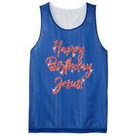 Happy Birthday Jesus Religious Christmas Gift Mesh Reversible Basketball Jersey Tank