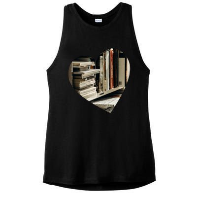 Heart Book Keeper Love Reading Librarian Nerd Geek Bookworm Meaningful Gift Ladies PosiCharge Tri-Blend Wicking Tank