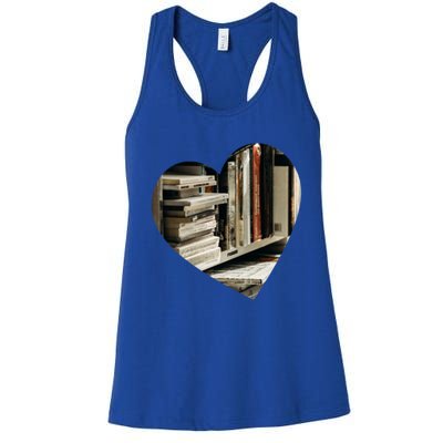 Heart Book Keeper Love Reading Librarian Nerd Geek Bookworm Meaningful Gift Women's Racerback Tank